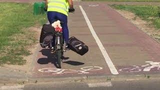 Bicycle-Bags jumping of in Minsk (Belarus)