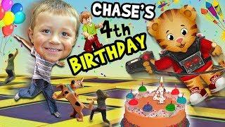 Chase's 4th Birthday Party Adventure! Never Ending Fun with Daniel Tiger Pinata FUNnel V Fam Vlog