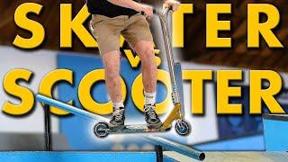 SKATEBOARDER VS SCOOTER TRICKS!