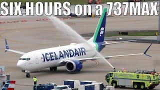 Icelandair Business Class 737MAX Iceland to Raleigh Inaugural Flight