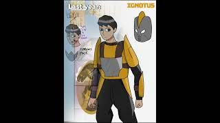one of Golden Knights old designs vs his current one #art #indiecomicsnetwork #ignotus #drawing