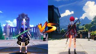 Genshin Impact Sword vs Wuthering Waves Sword! Weapon Comparison