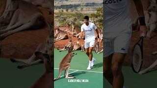 Djokovic with kangaroos  #djokovic #novakdjokovic