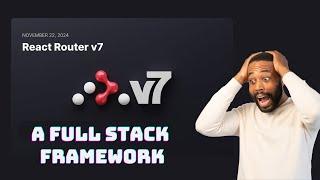 Building a fullstack app with React Router v7! FullStack Framework.