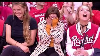 Emilia Clarke the Mother of Dragons Watches Warriors vs Rockets Game in Houston!