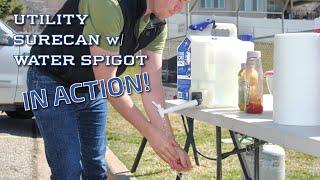 The Utility SureCan with Water Spigot in Action! | SureCan