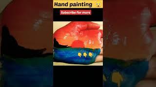 Easy New Hand Painting | How to Paint on Hand | Body art | Hand painting | #paint #shorts #ytshorts