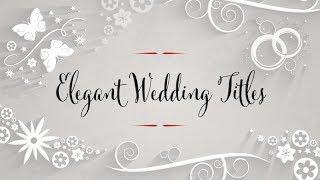 Elegant Wedding Title and Transition Template for Premiere Pro