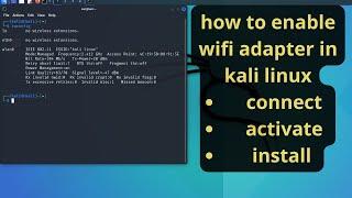 how to enable wifi adapter in kali linux/ install wifi adapter in kali linux