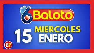 Resultado BALOTO REVANCHA del MIERCOLES 15 de enero 2025