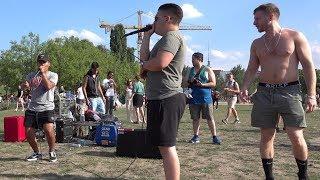 @TheBeatboxHouse in Mauerpark (@NaPoMBeatbox , Kenny Urban, @gvsbeatbox + Chris Celiz, Amit)