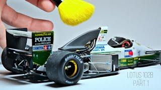 Tamiya F1 Lotus 102B 1/20 Scale build. Part 1, unboxing & Engine Assembly.