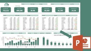 Export excel dashboard to powerpoint in one click #exceltutorial  #excelautomation  #powerpoint