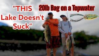 THIS LAKE IS MISSOURI'S BEST KEPT SECRET! 20lb Bag of TOPWATER BASS! June Bass Fishing!