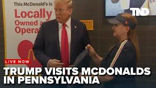 Donald Trump participates in a "Retail Engagement" at McDonald's in Pennsylvania