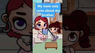 MY MOM ONLY CARES ABOUT MY BROTHER  #games #avatarworld #tocaboca #shortstory #animegames