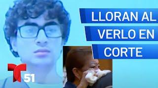 Familia de Derek Rosa estalla en llanto al verlo virtualmente en corte