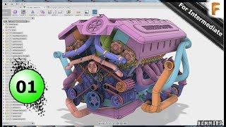 Fusion 360 Modeling V12 Engine EP 01  Full HD