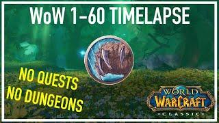 WoW Classic 1-60 Time Lapse in 1 Hour by Grinding Mobs - (NO QUESTS, NO DUNGEONS)