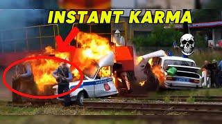 Shocking Idiots In Cars Compilation 2025 - Instant Karma Fails 