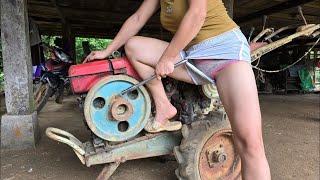 Time-lapse video: Genius Girl Repair restoration motorbike, electric motor