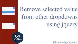 How to show / hide same option from other dropdown according to first dropdown using jQuery