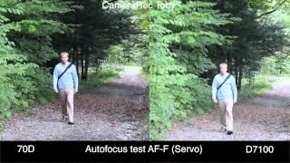 Canon 70D vs Nikon D7100- Video Quality, Focus Tracking, Moire Test