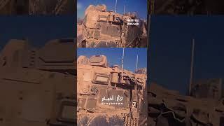 Qassam fighters chase an ‘Israeli’ tank