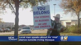 Local Man Speaks About His Stance Outside Irving Mosque