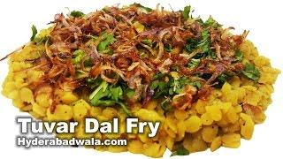 Tuvar Dal Fry Dry Recipe Video - How to Make Pigeon Pea Lentil Fry Dry - Sukhi Tuvar Dal