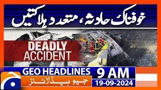 Horrible traffic accident | Geo News 9 AM Headlines | 19 September 2024