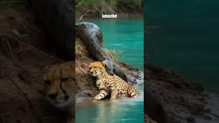 Anaconda Fangs Spine! Cheetah Gets Nerve Damage! #wildlifephotography #animal #snake #youtube #zoo
