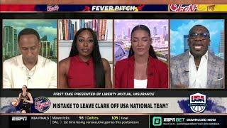 FIRST TAKE | Because of race - Chiney & Andrea on why Caitlin Clark isn't on the USA Team in Olymic