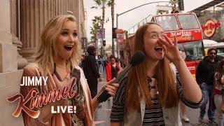 Guest Host Jennifer Lawrence Surprises People on Hollywood Blvd.