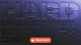 Realistic 3D Emboss Effect [ PHOTOSHOP TUTORIAL + FREE TEMPLATE ]