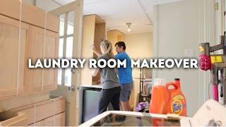this laundry room is going to look COMPLETELY different... | DIY Laundry Room Makeover |