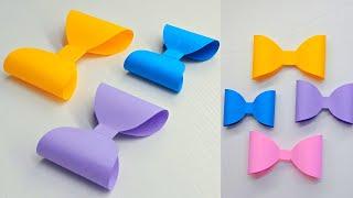 Paper Bow | How To make A Bow | How To Make A Ribbon | Paper Bow Tutorial | Easy paper Bow DIY