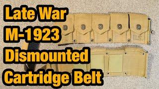 WW2 US Gear M1923 Dismounted cartridge belt review