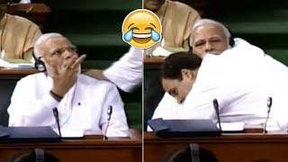 Rahul Gandhi Hugs Narendra Modi In Loksabha | Must Watch | Manastars