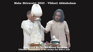 Vibhuti Abhishekam On Sri Sathya Sai By Bhagawan Sri Prema Sai Avatar On Shivaratri 2023