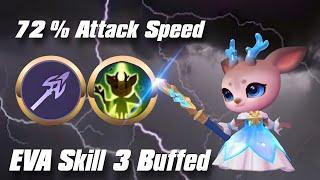 EVA SKILL 3 BUFFED WITH HAYA LANCER !! MAGIC CHESS BEST SYNERGY 2024.