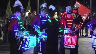 DrumArt on Stilts fire and LED promo