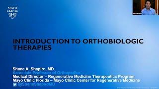 Introduction to Orthobiologic Therapies | National Fellow Online Lecture Series