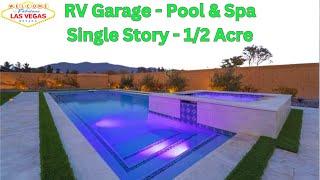 RV Garage - Pool - 1/2 acre - GREAT single story home for sale Las Vegas