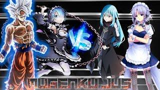 Goku MUI & Rem vs Sakuya & Rimuru Demon Lord ANIME MUGEN JUS