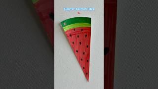 Summer bookmark idea/ juicy watermelon bookmark#creative #shorts #trending #viral #fruit #art #sun