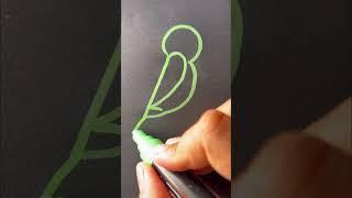 How to draw bird // very easy  #art #shorts
