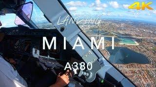 MIAMI | A380 LANDING 4K