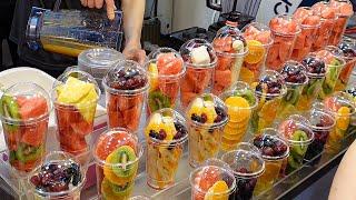 Korean Street Food – Clean and Fresh! Fruits Juice Making