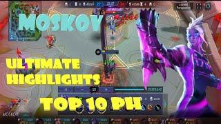 TOP 10 MOSKOV PH | BEST OUTPLAYS | MONTAGE | ULTIMATE HIGHLIGHTS | UnCrownedKings | TOP PLAYS | MLBB